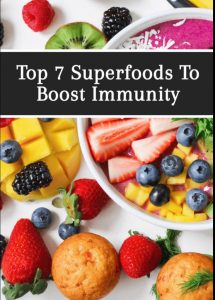 Cover self-help book seven superfoods for immunity