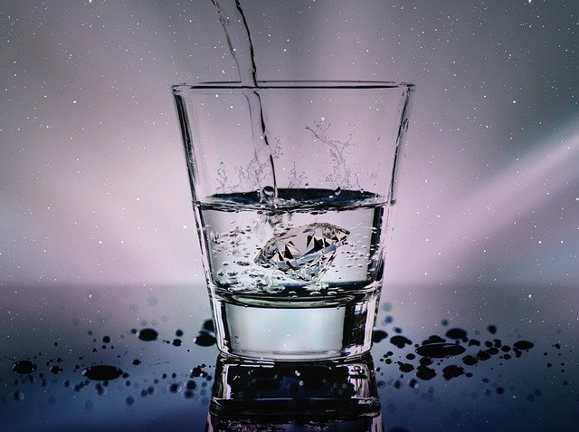 A glass of water for hydration
