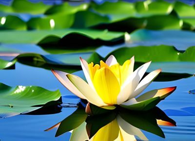 Clear Mind - Lotus on lake